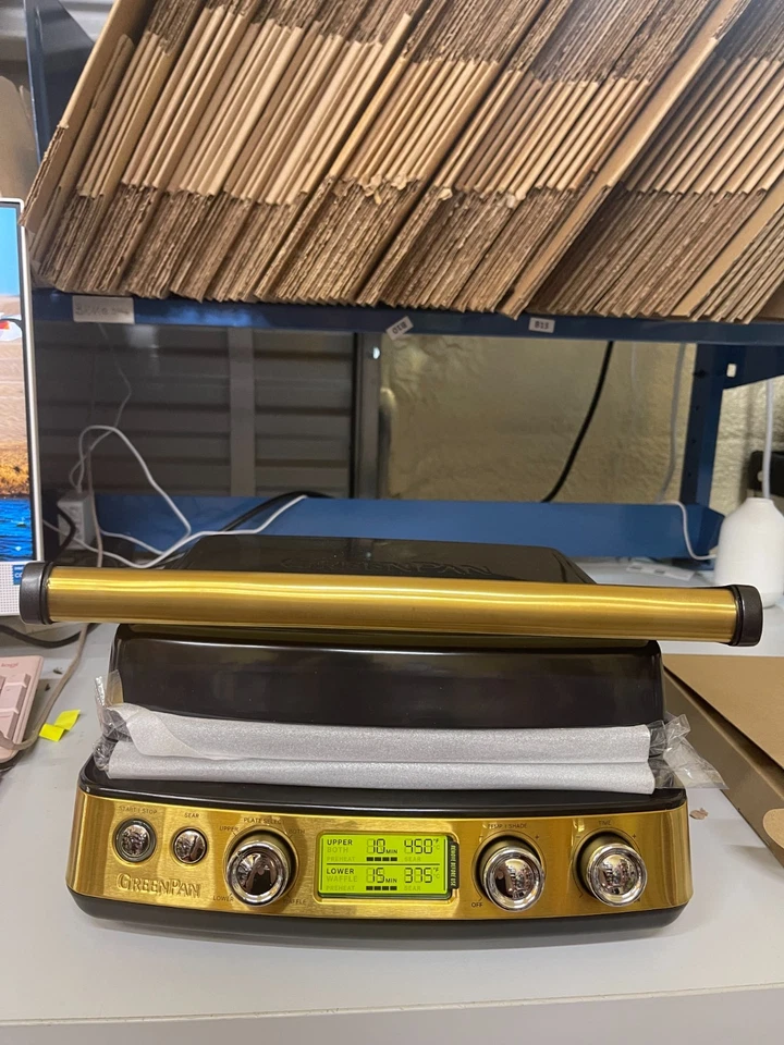 Parrilla y plancha de contacto multifunción Elite 7 en 1, cerámica saludable antiadherente... Foto 2 de 4