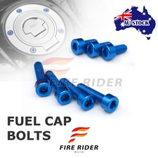 DARK BLUE Billet Fuel Tank Cap Bolts Kit For Suzuki GS600F 00-01