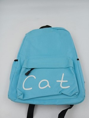 Cat Backpack Blue School Bag Kid Medium Lightweight Cute Student Daypack School