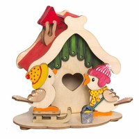 Kuhnert Bastelset RäUcherhaus Mit VöGeln Aus Holz Zum Zusammenbauen