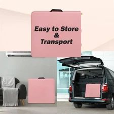 4 Ft. Pink Portable Folding Table Indoor and Outdoor Maximum Weight 135KG Fol...