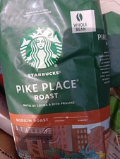 Starbucks Pike Place Medium Roast Whole Bean Coffee 18oz Exp 12/25 NIP Freeship 15.10 per pound