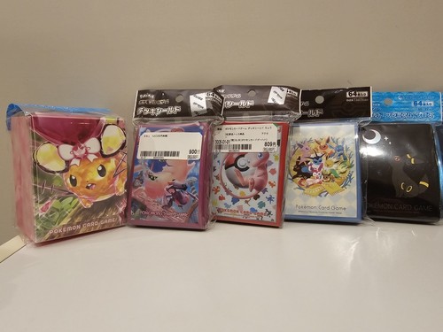 LOT OF 14! (973 SLEEVES!) Pokemon Center Japan 63 Card Sleeves DECK BOX US! NEW! - Picture 7 of 10