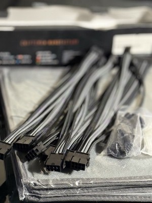 Sleeved Cable Extensions Plug Into Existing Power Supply Unit (PSU) Cables New