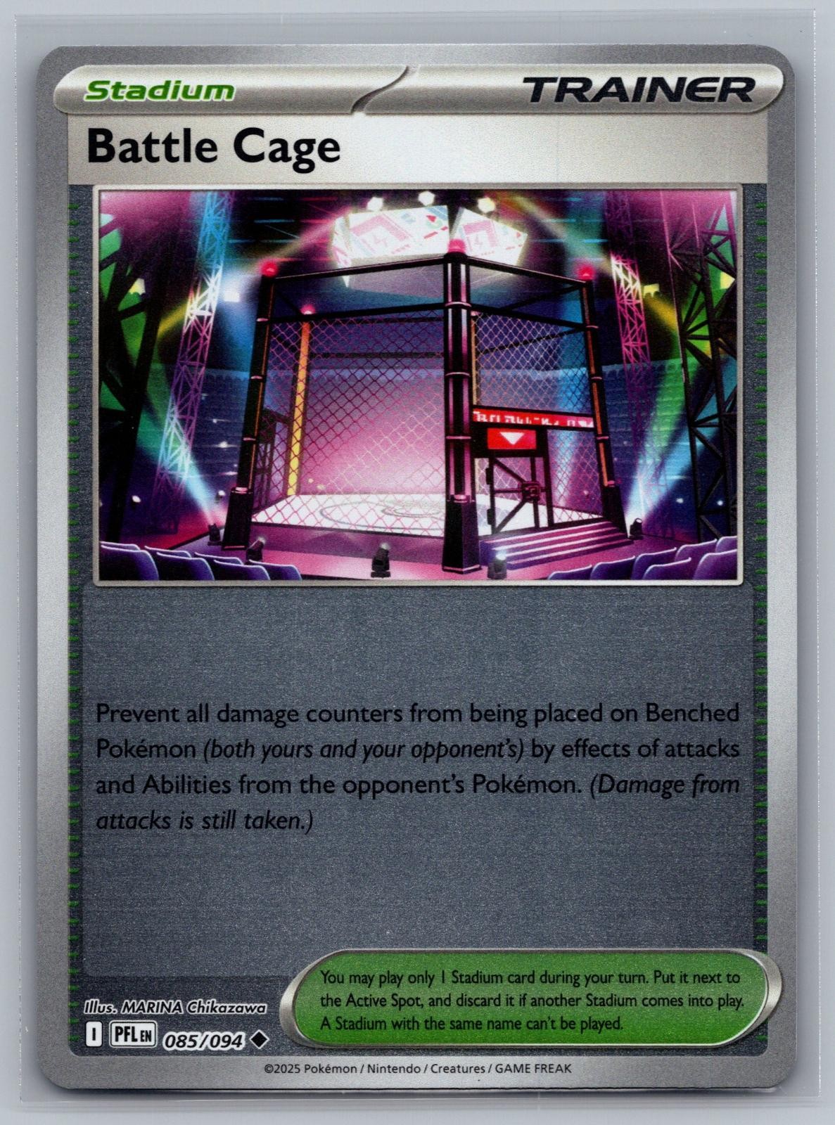 Battle Cage 085/094 Uncommon Phantasmal Flames Pokemon Reverse Holo Near Mint