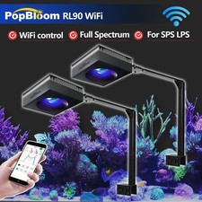 PopBloom 2PCS RL90 Full Spectrum Reef LED Light Marine Aquarium Coral Fish Tank