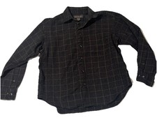 Banana Republic Sweater Youth Boys Med Dark Gray Wool Blend Button Down Winter