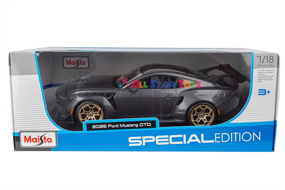 MAISTO 31468 Ford Mustang GTD 5.2L V8 Coupe 2025 - Blue Grey - 1/18