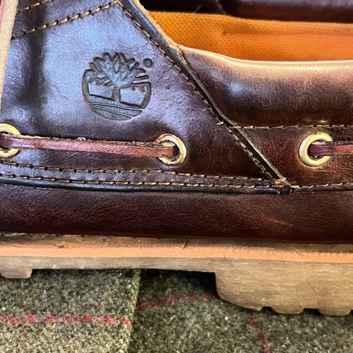 Timberland Boat Shoes Men 9.5M Oxblood 3 Eye - Picture 9 of 24