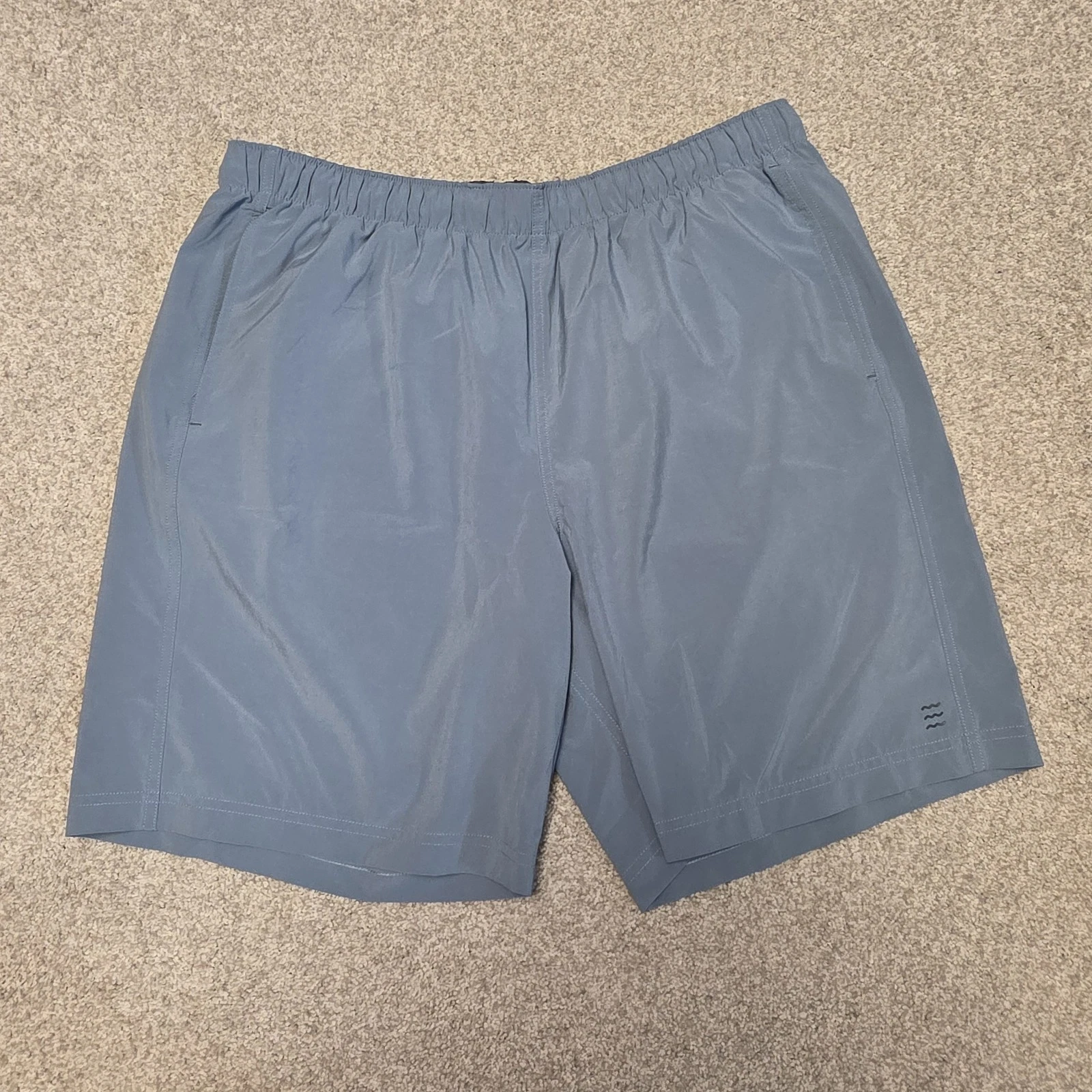 Free Fly Breeze Shorts Mens XL Blue Unlined Performance 8” Inseam Drawstring Gym