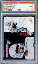 1995 Pinnacle Football Clear Shots Dan Marino Miami Dolphins #2 PSA 9 Mint