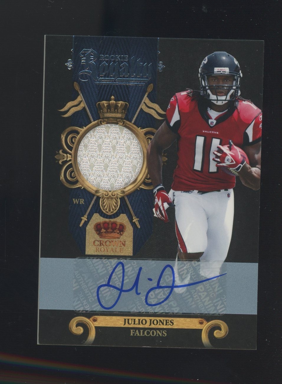Julio Jones Panini Crown Royale Rookie Royalty #12 Autograph Material