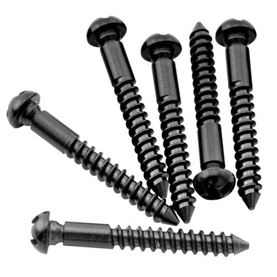 Musiclily Ultra 6Pcs Black 3.5x30mm Steel Screws For Guitar PRS Tremolo Bridge