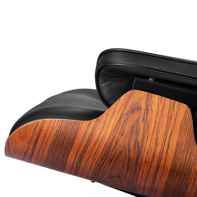 Pro Tall Lounge Chair Sessel und Ottomane Echtes Leder Sessel Drehstuhl