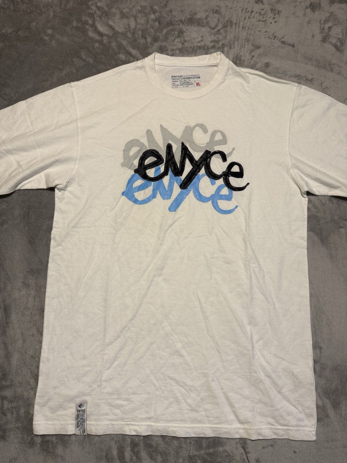 Enyce T-Shirt Mens Size XL Short Sleeve Logo White Tee