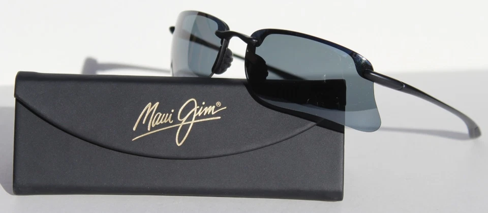 Óculos de Sol MAUI JIM Turtle Bay POLARIZADO Preto/Cinza Neutro 4110-2M NOVO Japão - Imagem 3 de 4