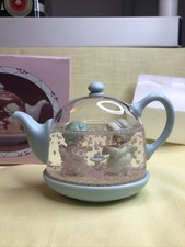 Enesco Precious Moments "Frienship Hits the Spot" Teapot Oval Waterball, 1989