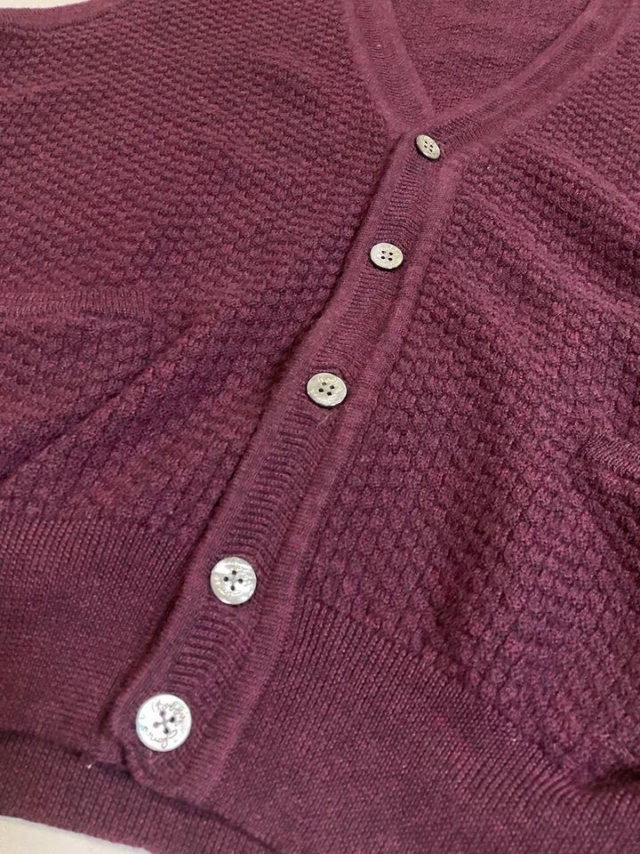 Cardigã Colete Suéter Vintage Bobby Jones Tamanho M/L Preppy Dinheiro Antigo Golf Dinheiro Anos 90 - Imagem 2 de 4