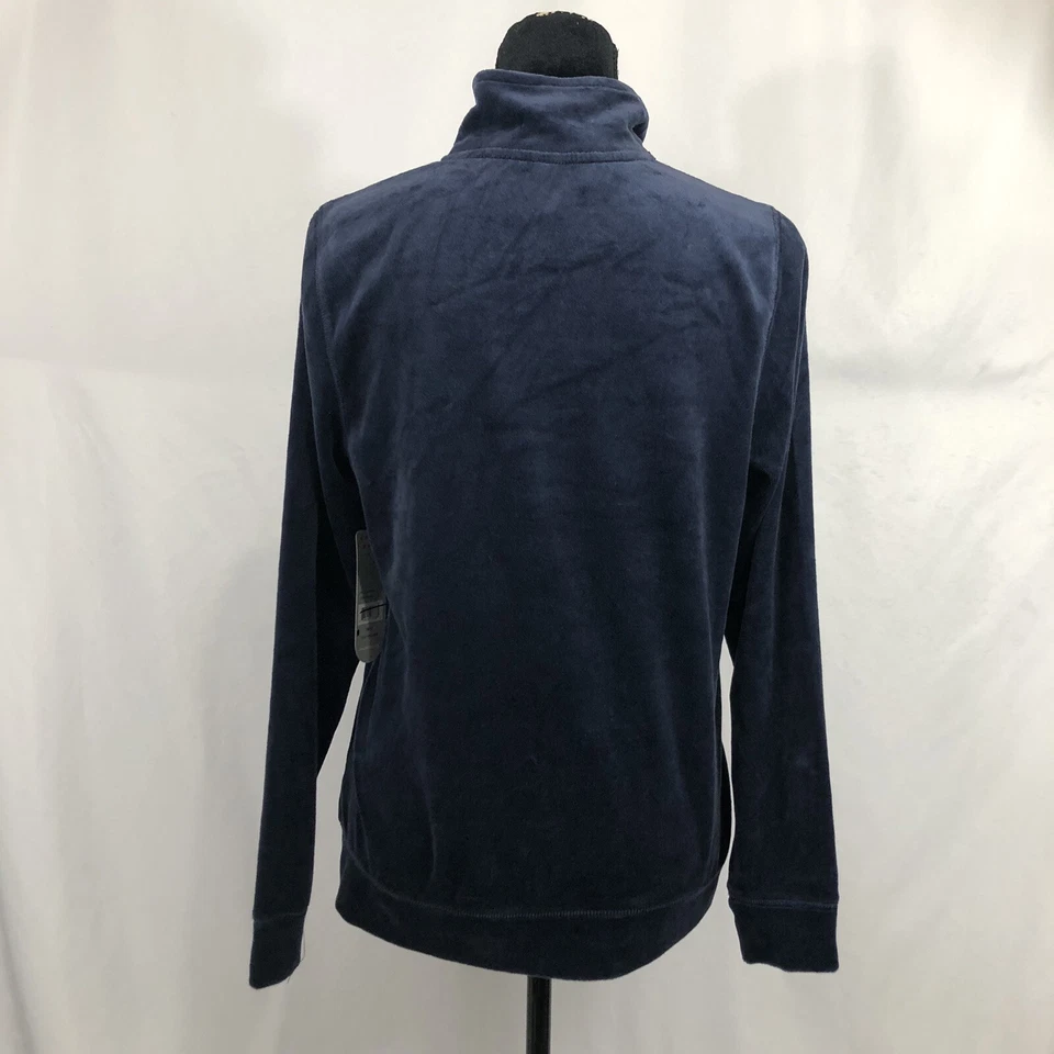 Exertek NWT Womens Size S Blue Long Sleeve Full Zip Velour Jacket - Image 3 of 4