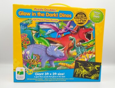 Puzzle Doppel Leuchten im Dunkeln Dinos Riese 3x2 Fuß Größe Alter 3+ Riesenpuzzle 100 Teile