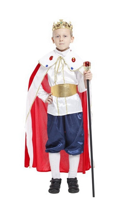 Clásico Rey Real Caballero Medieval Niños Semana del Libro Romano Disfraz Victoriano