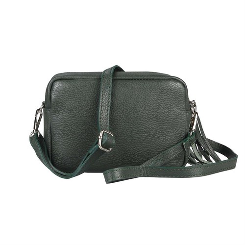 ITALy DAMEN LEDER TASCHE Schultertasche Cross-Over Fransen Umhängetasche Bodybag - Bild 104 von 124