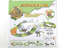 144 Pc Create A Road Dinosaur Race Flexible Track Playset  w/2 Dinosaurs  Cars