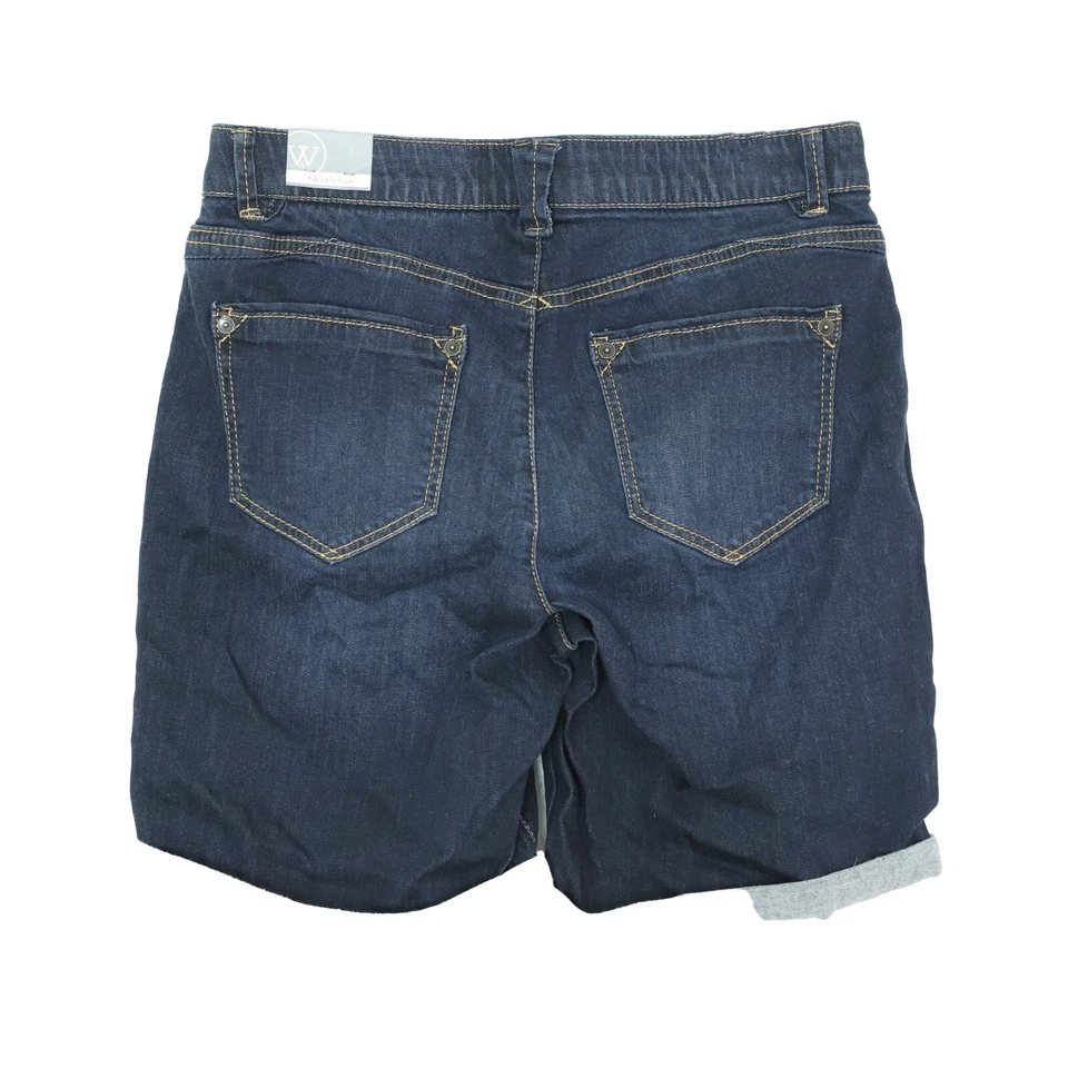 WIT & WISDOM Ab Solution Denim Jean Shorts Size 2 Indigo Dark Blue NEW Tag B17 - Image 2 of 4