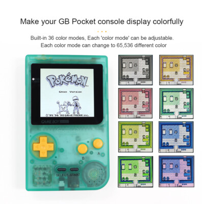 Clear Green Q5 IPS Backlight LCD Retro Pixel Mod System GameBoy Pocket Konsole