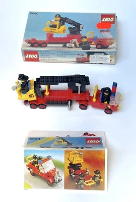 LEGO réf 6690 camion pompiers snorkel pumper 1980 complet en boîte et notice - Photo 1/4