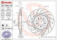 2X Brembo 09.C506.33 Bremsscheibe FüR Alfa Romeo