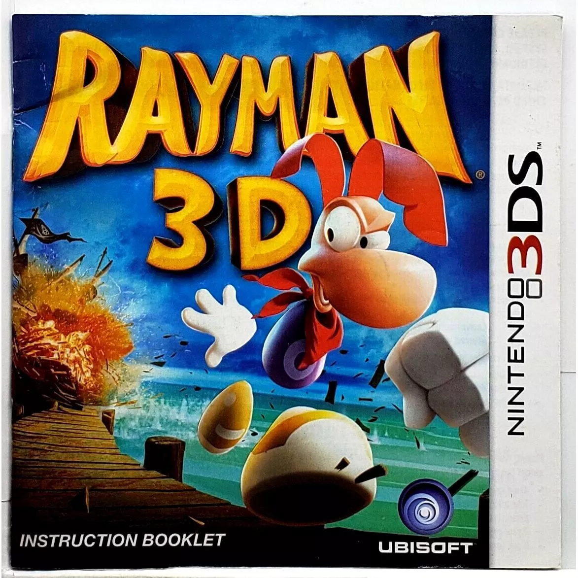 (Manual Only) Rayman 3D - Nintendo 3DS Authentic Instruction Booklet Game