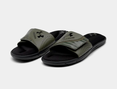 New Men's Green Under Armour Ignite Feedom SL2 Slides #3025686 Size 7  #T6