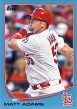 (74) 2013 Topps Update MATT ADAMS Walmart Blue Base Cardinals #US4 LOT