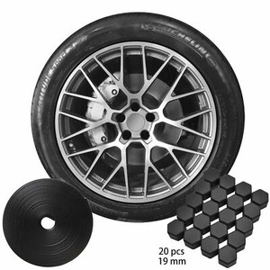 20PCS 26FT Car Hub Wheel Strip &Car Hub Screw Wheel Nut Lug Cover Caps