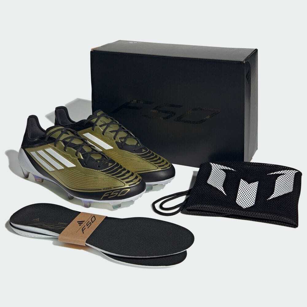 adidas Soccer Cleats MESSI F50 ELITE FG Gold Metallic adidas Soccer Cleats MESSI F50 ELITE FG Gold Metallic