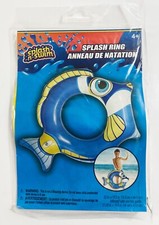 Splash N Swim 22" Blue Fish Pool Ring Float BRAND NEW SEALED 