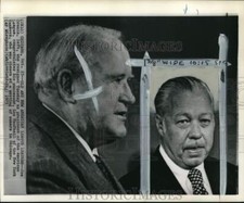 1973 Press Photo AL former & new presidents Joe ronin & Lee MacPhail, Chicago