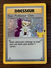 Carte Pokémon Faux Professeur Chen 73/102 Célébrations 25eme Anniversaire NEUF