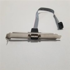 Low profile Normal Bracket Serial DB9 RS232 9pin 9p Com Port host case Cable