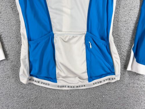 Gore Wear Cycling Jersey Medium Blue SLIM Long Sleeve Full Zip Polyester Sloxyl - Picture 15 of 15