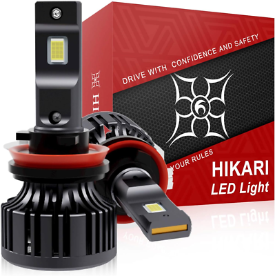Hikari 2023 20000LM H11/H8/H9 LED Bulbs, 45W Upgraded Core-12 LED