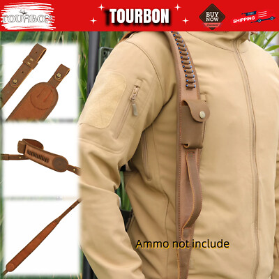 TOURBON Shooting Rifle Sling Firearm Gun Carry Strap .22LR, .17 Ammo 2 Points