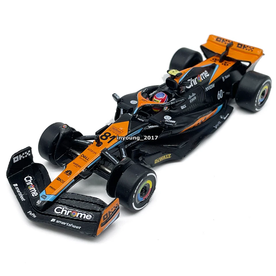 1/43 2023 F1 McLaren MCL60 Model Car Diecast Collectible Vehicle Oscar Piastri - Image 3 of 4