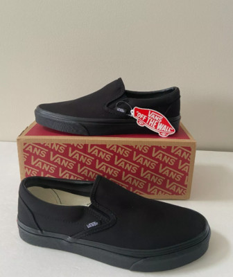Vans Unisex Slip On Black Skate Sneaker Men's 9 Women 10.5 EU 42 VN000EYEBKA