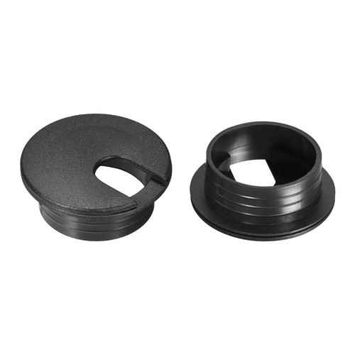 MroMax Kabellochabdeckung, 4,8 Cm, ABS-Kunststoff, 15 Stück, Schwarz, Für Schreibtisch