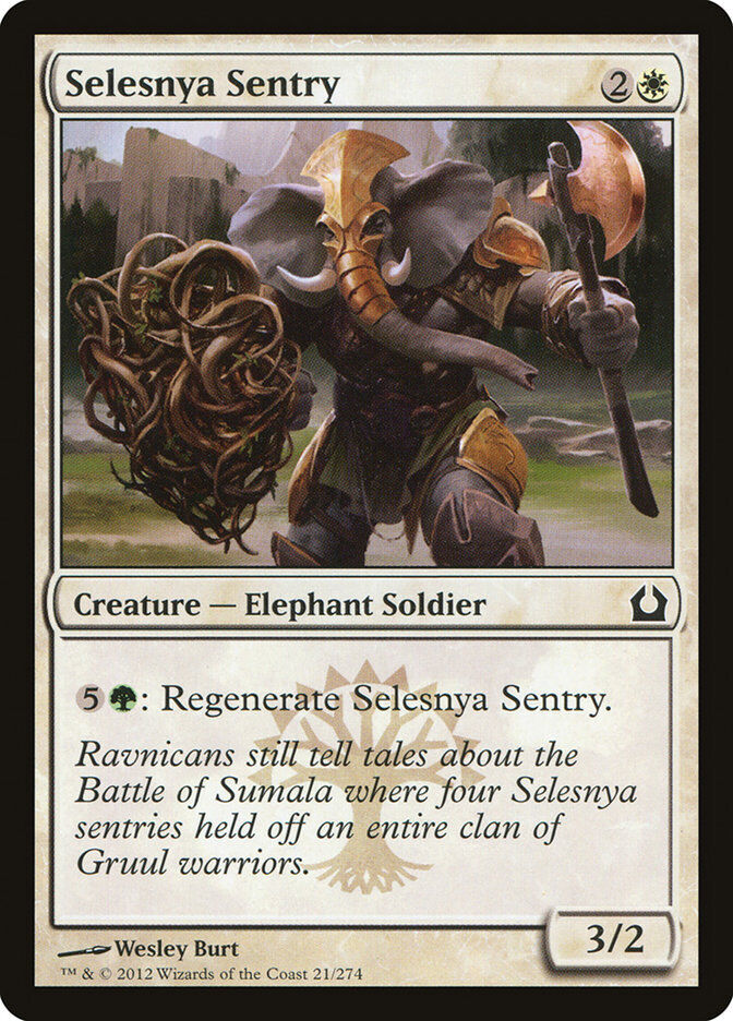 Selesnya Sentry 4x FOIL RTR MTG Return to Ravnica Common MINT white green Selesnya Sentry 4x FOIL RTR MTG Return to Ravnica Common MINT white green