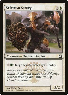 Selesnya Sentry 4x FOIL RTR MTG Return to Ravnica Common MINT white green Selesnya Sentry 4x FOIL RTR MTG Return to Ravnica Common MINT white green