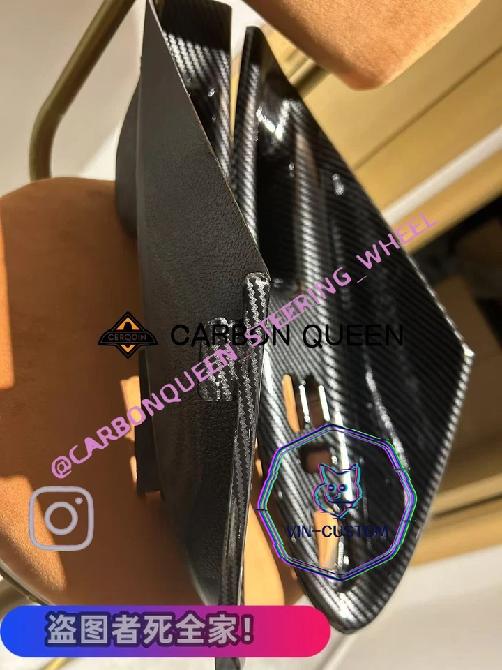 HYDRO -DIP CARBON FIBER Interior Door Panel/  Handle  Cover FOR MUSTANG 94-04YS - Image 3 of 4