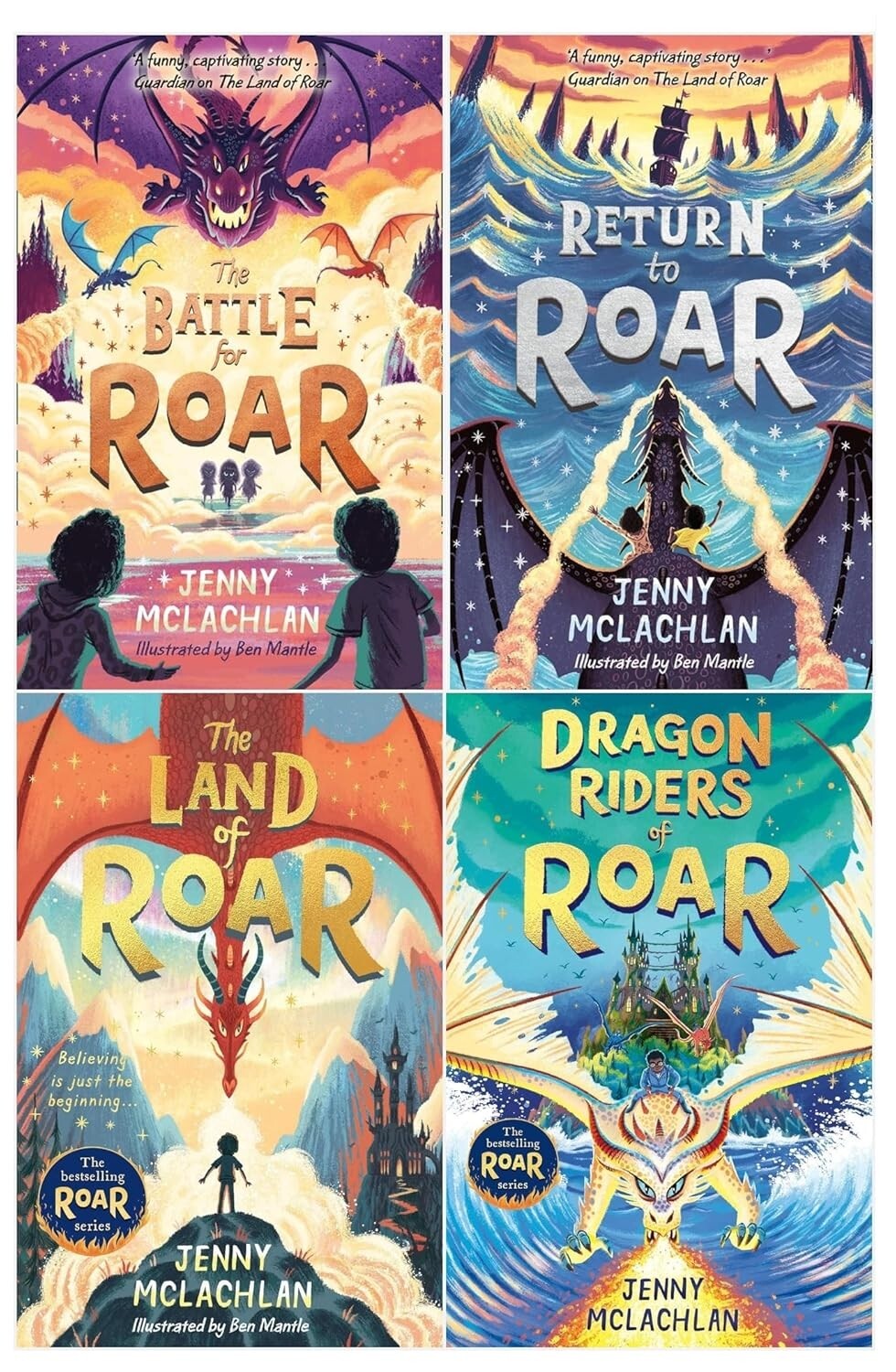 B&Q -  The Land Of Roar Series 4 Books Collection Set By Jenny Mclachlan (Land Of RoarReturn To RoarBattle For RoarDragon Riders Of - Image 2